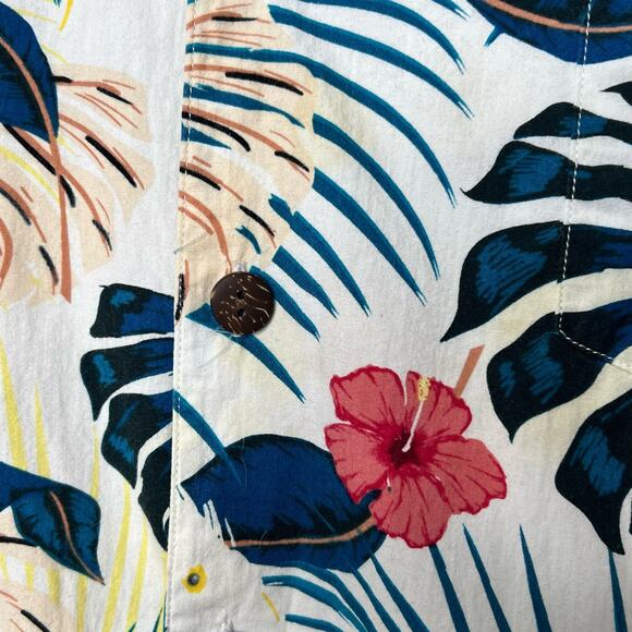 HIGH SURF Tropical Hawaiian Aloha Button Down Shirt Short Sleeve Mens Size XL - Picture 9 of 12